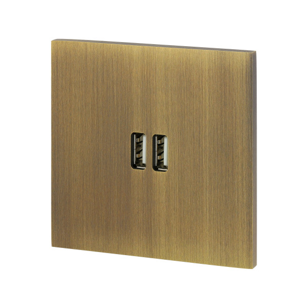 Module de charge Art d'Arnould univers Epure double USB 2400mA - bronze - Arnould - 67322