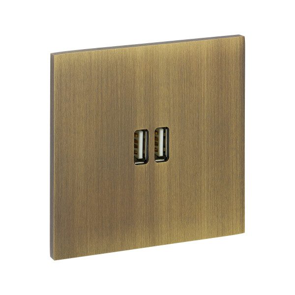 Module de charge Art d'Arnould univers Epure double USB 2400mA - bronze - Arnould - 67322