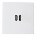 Module de charge Art d'Arnould univers Epure double USB 2400mA - blanc satin