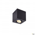 Triledo, plafonnier intérieur, simple, carré, noir, gu10/led gu10 51mm, 10w max