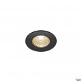 Patta-i, encastré de plafond intérieur/extérieur, rond, noir, led, 7,3w, 1800-3000k, ip20/ip65, dim to warm, variable triac