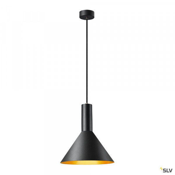 Phelia, suspension intérieure, ø 27,5 cm, noir/doré, e27, 23w max