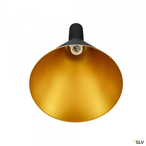 Phelia, suspension intérieure, ø 28 cm, noir/doré, e27, 23w max