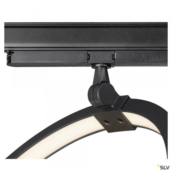 One 40 track, spot pour rail 3 allumages, intérieur, noir, led, 15,2w, 4000k, variable dali