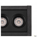 Milandos 8, encastré de plafond intérieur, noir, led, 16w, 2700k