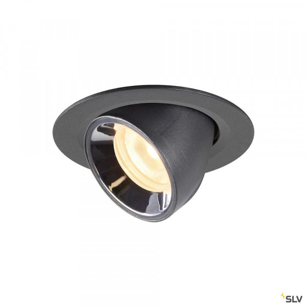Numinos® gimble xs, encastré de plafond intérieur, 20°, noir/chrome, led, 7w, 3000k