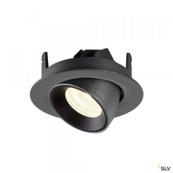 Numinos® gimble xs, encastré de plafond intérieur, 20°, noir, led, 7w, 4000k