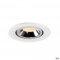 Numinos® gimble s, encastré de plafond intérieur, 40°, blanc/chrome, led, 8,6w, 2700k