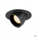 Numinos® gimble s, encastré de plafond intérieur, 40°, noir, led, 8,6w, 3000k