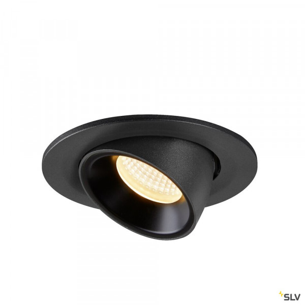 Numinos® gimble s, encastré de plafond intérieur, 40°, noir, led, 8,6w, 3000k