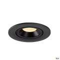 Numinos® gimble s, encastré de plafond intérieur, 40°, noir, led, 8,6w, 3000k