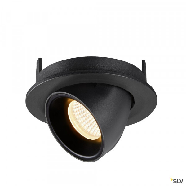 Numinos® gimble s, encastré de plafond intérieur, 40°, noir, led, 8,6w, 3000k