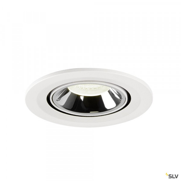 Numinos® gimble s, encastré de plafond intérieur, 55°, blanc/chrome, led, 8,6w, 4000k