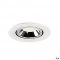 Numinos® gimble s, encastré de plafond intérieur, 55°, blanc/chrome, led, 8,6w, 4000k