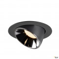 Numinos® gimble xl, encastré de plafond intérieur, 55°, noir/chrome, led, 37,4w, 2700k