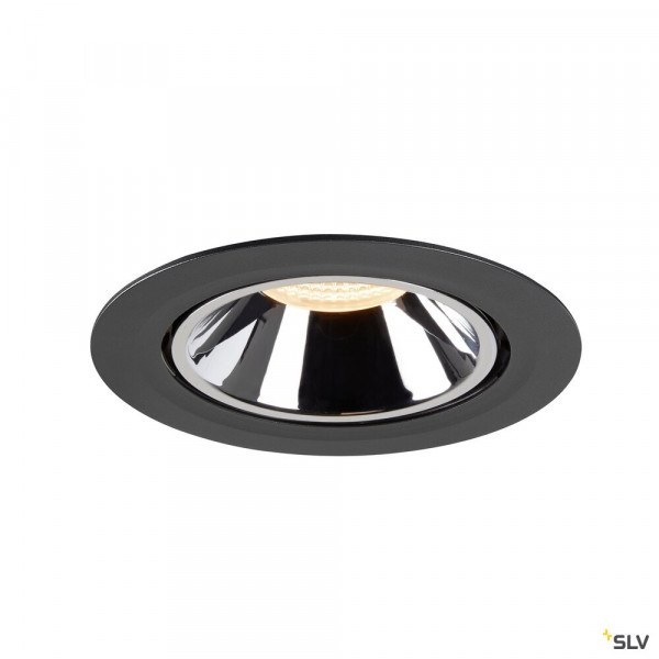 Numinos® gimble xl, encastré de plafond intérieur, 55°, noir/chrome, led, 37,4w, 2700k