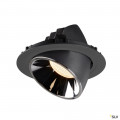 Numinos® gimble xl, encastré de plafond intérieur, 55°, noir/chrome, led, 37,4w, 2700k