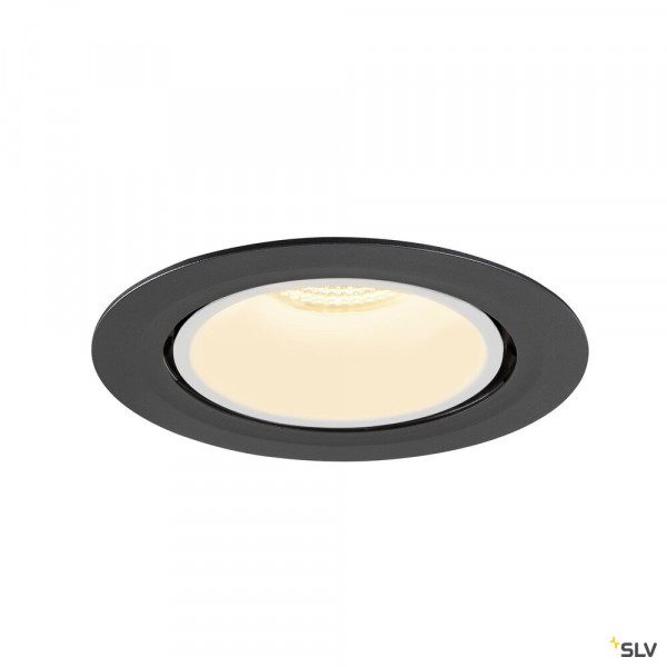 Numinos® gimble xl, encastré de plafond intérieur, 40°, noir/blanc, led, 37,4w, 3000k
