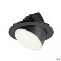 Numinos® gimble xl, encastré de plafond intérieur, 55°, noir/blanc, led, 37,4w, 4000k