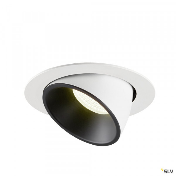 Numinos® gimble xl, encastré de plafond intérieur, 20°, blanc/noir, led, 37,4w, 4000k