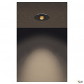 Slv by declic h-light 2, encastré plafond, noir, cob led 12w 2700k, ouverture oblongue