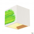 PLASTRA CUBE applique, carré, plâtre blanc, G9, max. 42W