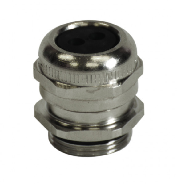 Presse-étoupe NEWCAP-MS - ISO 16 - Multi-câbles 2xØ4 - laiton nickelé - IP66/68