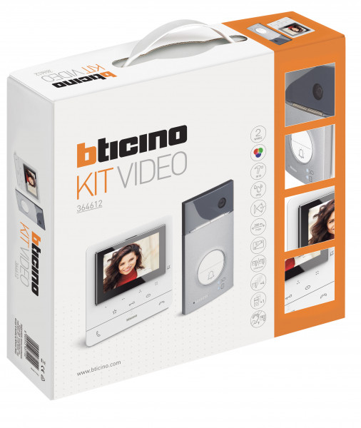 Kit classe 100 vidéo couleur finition blanc avec platine linea3000 noir