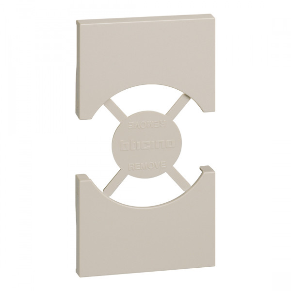 Enjoliveur living now pour prise standard italien/germanique 2 modules - sable