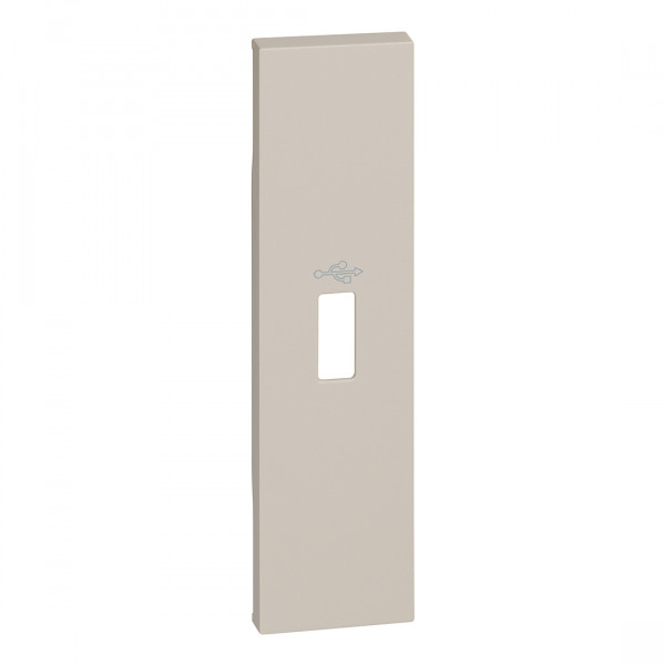 Enjoliveur living now pour prise usb 1 module - sable