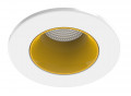 Collerette métal pour encastré ef8, ronde, couleur : blanc/doré