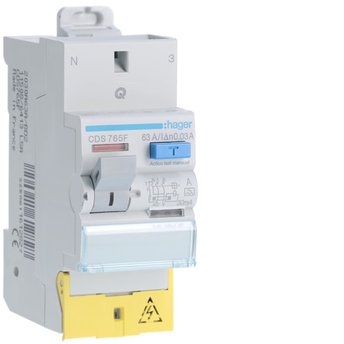 CDS765F Interrupteur Différentiel 2P 63A 30mA Type A - Hager