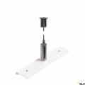 48v track, plaque renforcement rail avec kit de suspension, filin de 3m, blanc