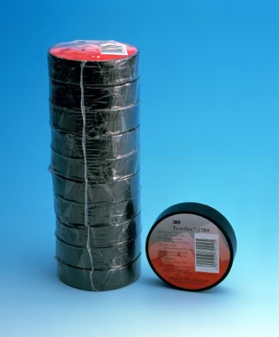 3m temflex 1500 ruban d'isolation électrique 20m x 19mm noir