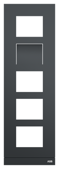 Platine 1/5 vidéo anthracite