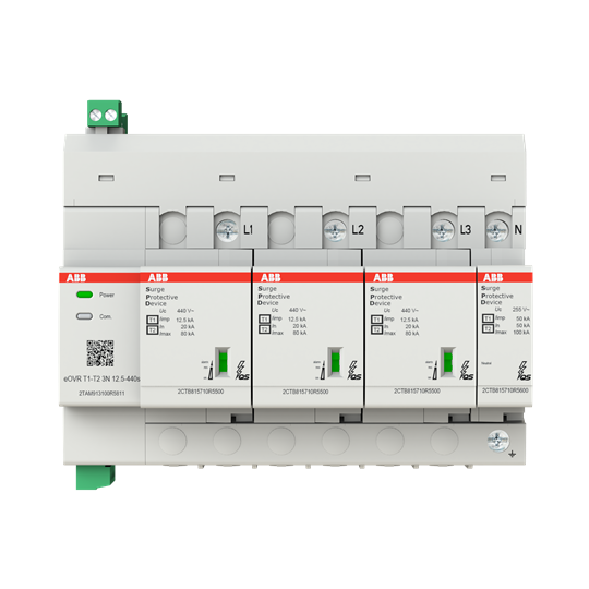 Parafoudre connecté eovr - t1-t2 - 3p+n - iimp 12.5ka- uc 440v -tt-tns