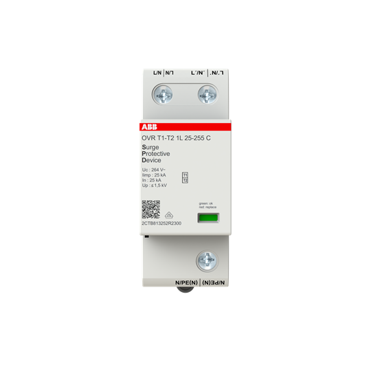 Parafoudre débrochable ovr t1-t2 iimp. 25ka - 1p - 230v - uc 264v