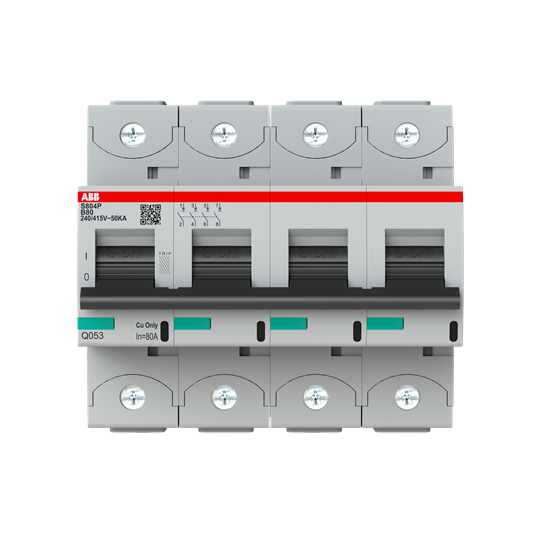 S800p disjoncteur modulaire - 4p - 80a - courbe b - 50ka
