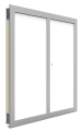 Volet de désenfumage à portillon 2 vantaux pour installation verticale ap. (KAMOUFLAGE 2V AP 540 X 475)