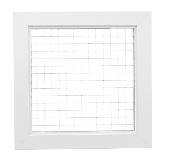 Grille de reprise à mailles fixes, blanc, 1650 à 3250 m3/h, d 600 x 300 mm