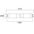 Tubes led toledo t8 univ 5ft 24w 2800lm 840 