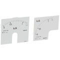 Cadran de mesure (1 rond + 1 carré) pour ampèremètre analogique - 0-1250 A
