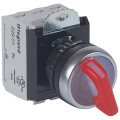 Osmoz complet lumineux - bouton tournant à manette - rouge - 24V~ - 2 positions fixes