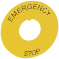 Osmoz étiquette - pour arrêt d'urgence - jaune - Ø60 ''EMERGENCY STOP''