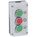 Osmoz - boîte à boutons équipée - 3 trous -3 boutons à impulsion vert/rouge/vert