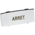 Osmoz étiquette - insert - avec texte - alu - petit modèle - ''ARRET''