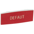 Osmoz étiquette - insert - avec texte - alu - petit modèle - ''DEFAUT'' fd rouge
