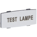 Insert avec Texte «TEST LAMPE»  Osmoz Legrand – à Enclipser – Petit Modèle - Aluminium