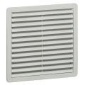 Ouïe d'aération plastique - IP54 - RAL 7035 - 150 x 150 mm - avec filtre G3