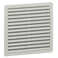 Ouïe d'aération plastique - IP54 - RAL 7035 - 250 x 250 mm - avec filtre G3